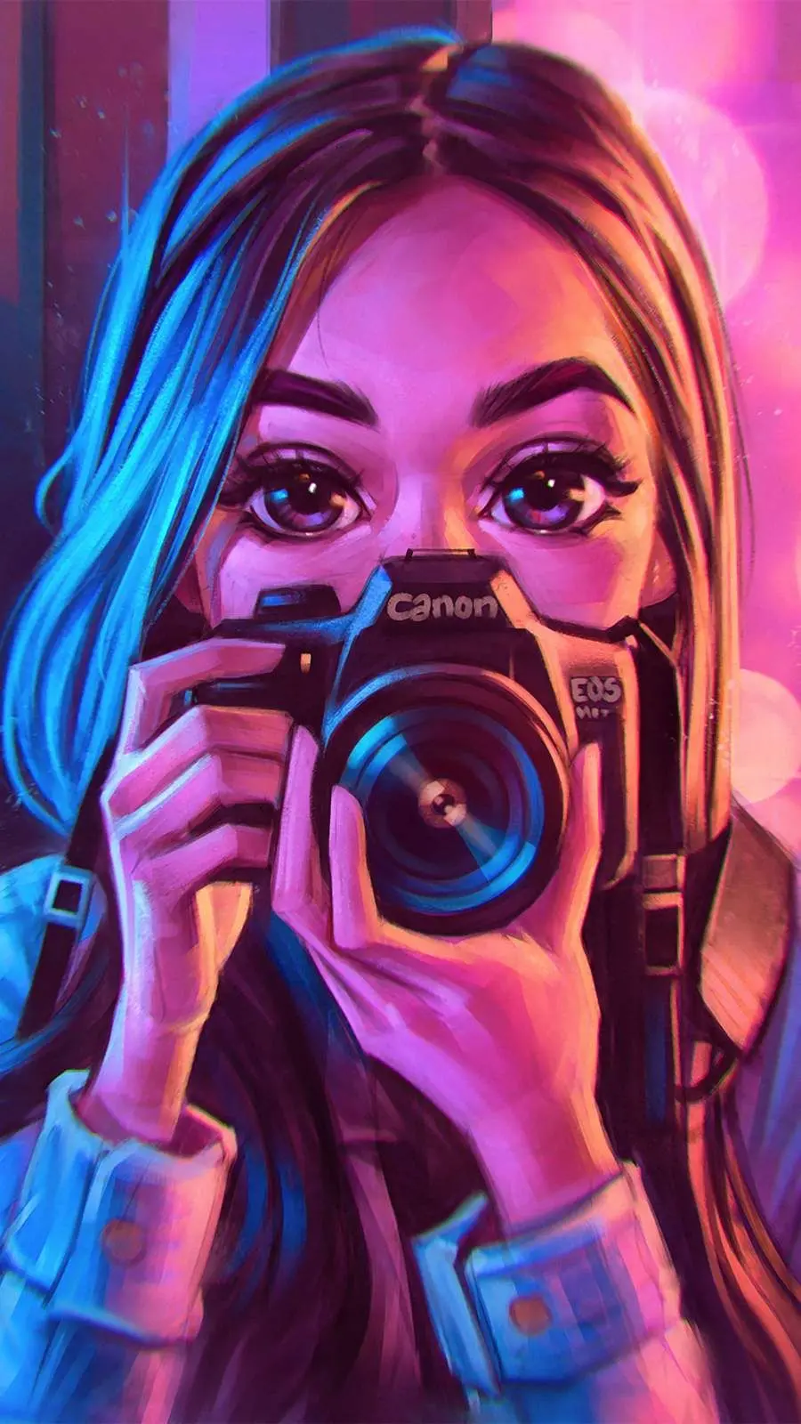 عکس والپیپر هنری دخترانه