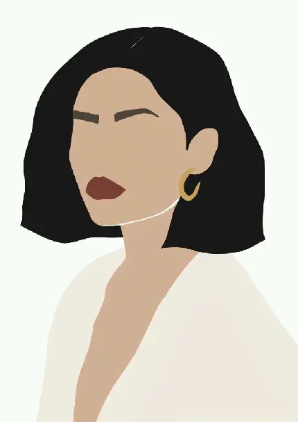 عکس مینیمال چهره دختر