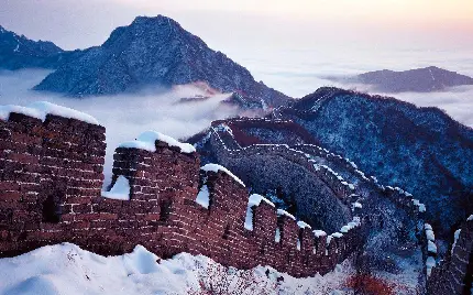 عکس دیوار چین در فصل زمستان