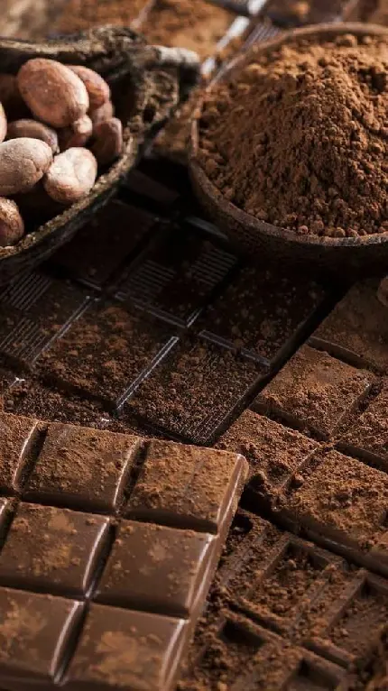 عکس شکلات با پودر کاکائو