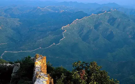 عکس زیبا از طول دیوار چین