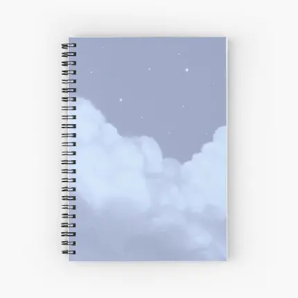 تصویر یک دفتر با طرح آسمان و ابر