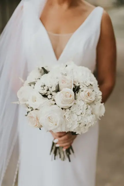 عکس و مدل دسته گل عروس سفید