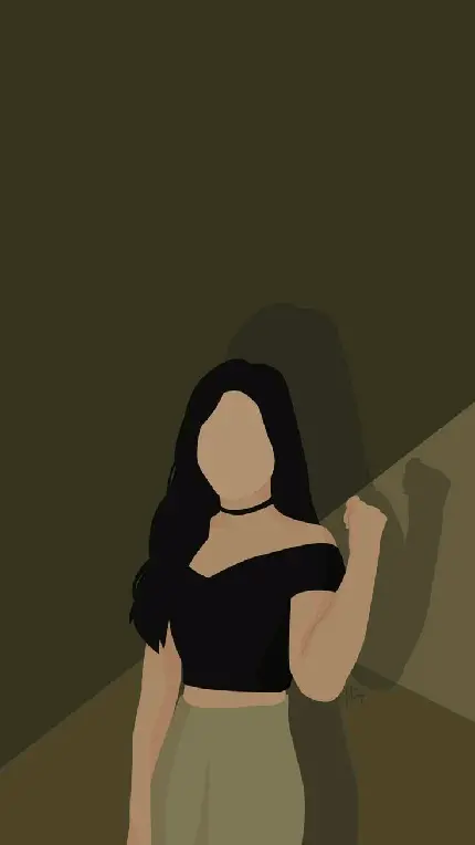 عکس مینیمال چهره دختر