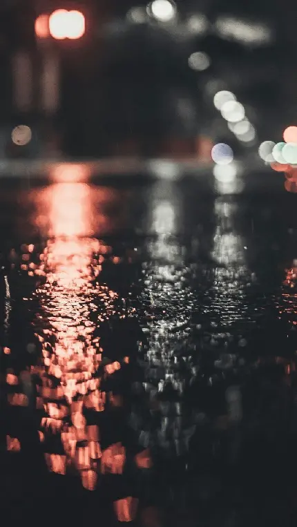 دانلود عکس شب بارانی از خیابان 