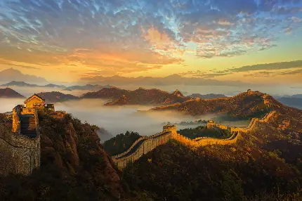 عکس دیوار چین از بالا