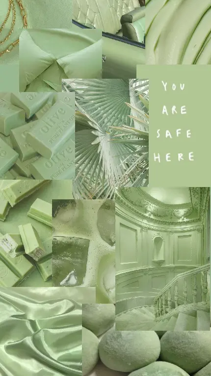 کیوت بک گراند سبز پاستیلی