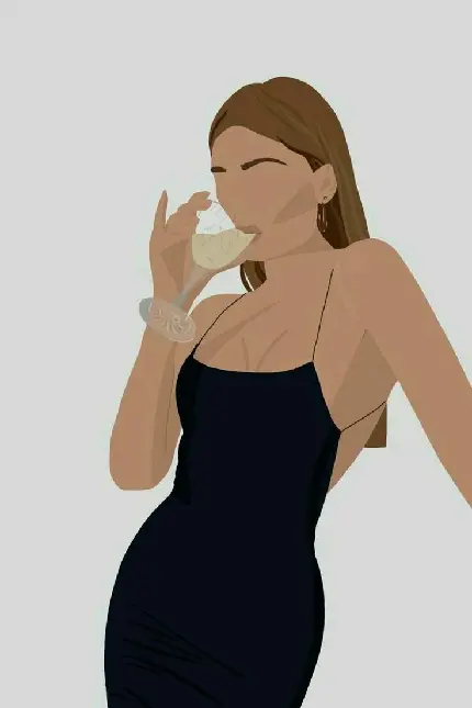 عکس مینیمال چهره دختر