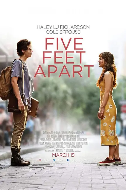 عکس و معرفی فیلم عاشقانه پنج قدم فاصله «Five Feet Apart‎»