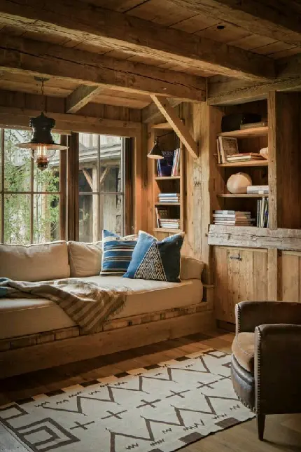 دانلود عکس پنجره در خانه چوبی با کیفیت بالا