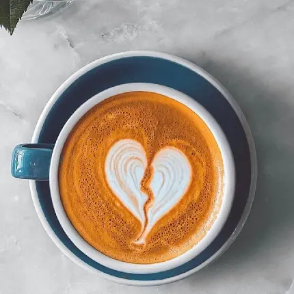 عکس قلب شکسته در فال قهوه