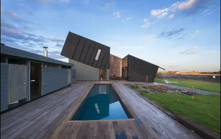 عکس خانه مدرن و هوشمند کربن صفر معروف به خانه سبز