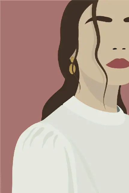 عکس مینیمال چهره دختر