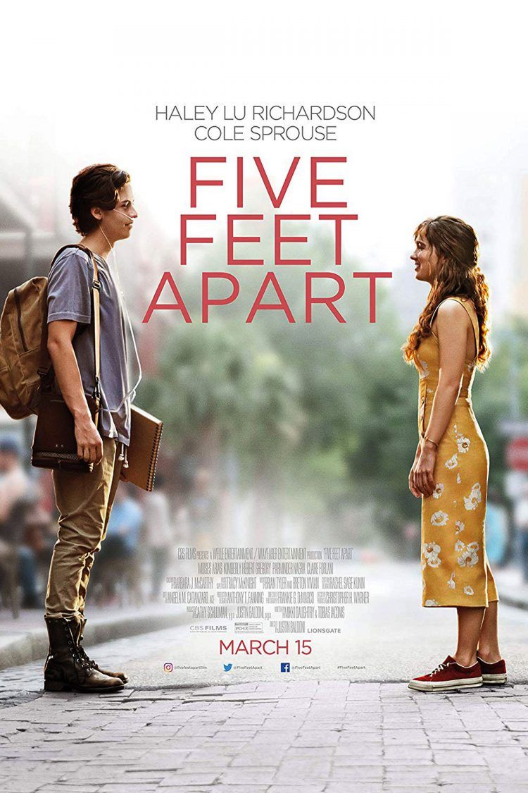 عکس و معرفی فیلم عاشقانه پنج قدم فاصله «Five Feet Apart‎»