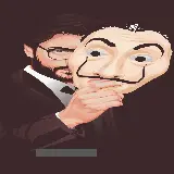 چاپ قاب موبایل و گوشی دانلود والپیپر پروفسور در سریال مانی هیست
