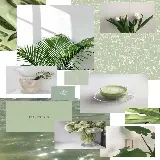 چاپ قاب موبایل و گوشی عکس چند تیکه ای گل و گیاه رنگ سبز زیتونی
