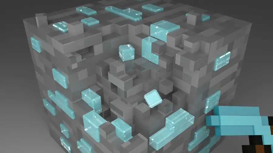 عکس احساسی بلوک الماس Minecraft با کیفیت بالا