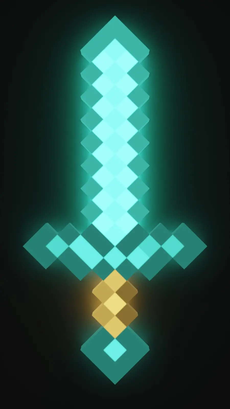 تصویر چشمگیر بلوک الماس Minecraft با کیفیت HD