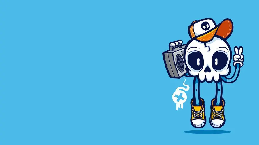 بک گراند فرهنگ پاپ با نمادهای ساده و کیفیت 4K