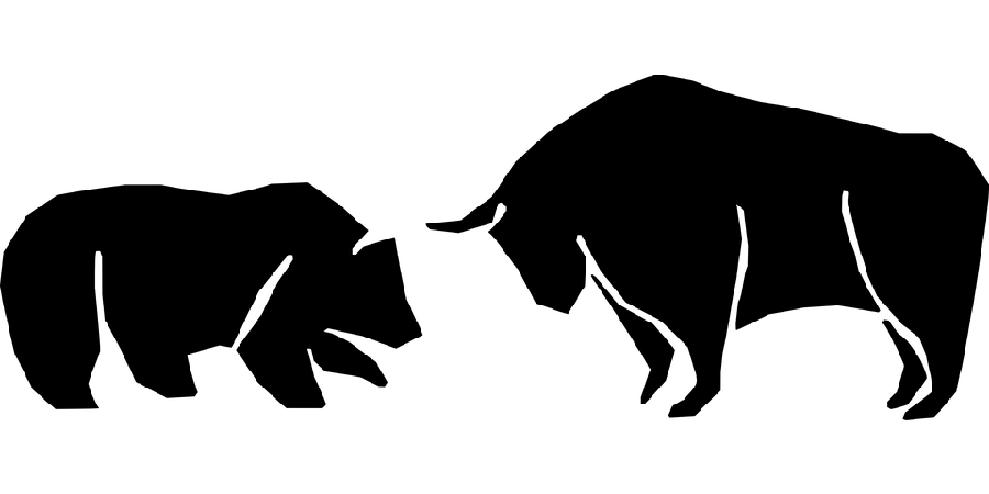 عکس پس زمینه گاو و خرس در بازار بورس png