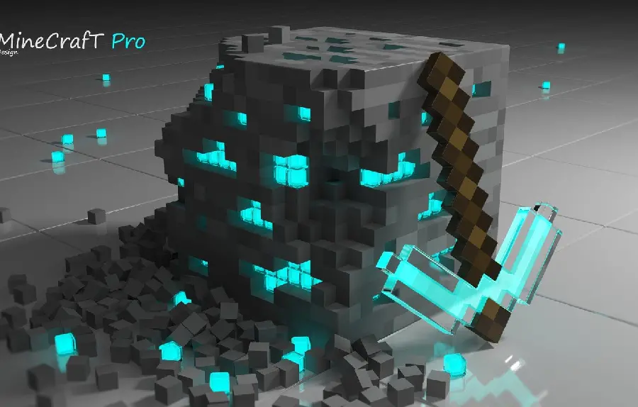 عکس جذاب بلوک الماس Minecraft با کیفیت فول اچ دی