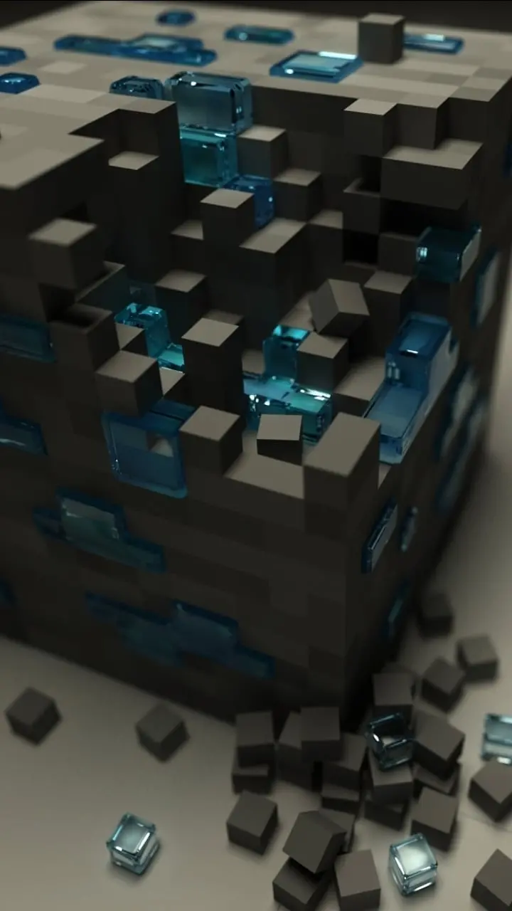 تصویر مسحورکننده بلوک الماس Minecraft با کیفیت HD