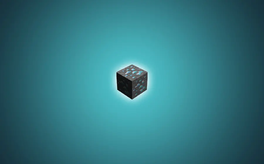 تصویر رویایی بلوک الماس Minecraft با کیفیت 4K