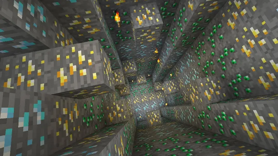 تصویر مدرن بلوک الماس Minecraft با کیفیت Ultra HD