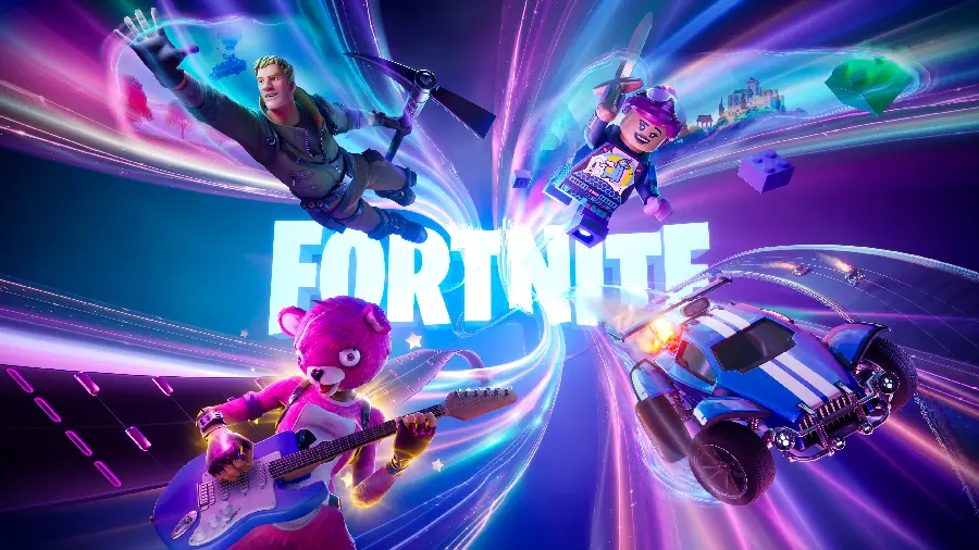 والپیپر نسخه لگو فورتنایت با کیفیت بالا