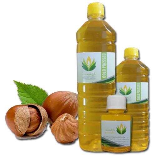 پی ان جی روغن فندق در بطری های کوچک و بزرگ پلاستیکی