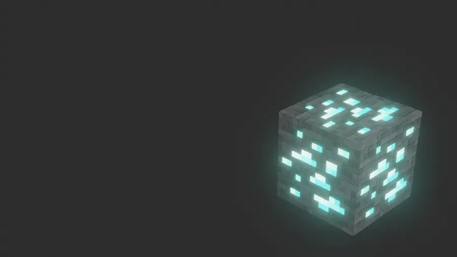 عکس خیال انگیز بلوک الماس Minecraft با کیفیت فول اچ دی