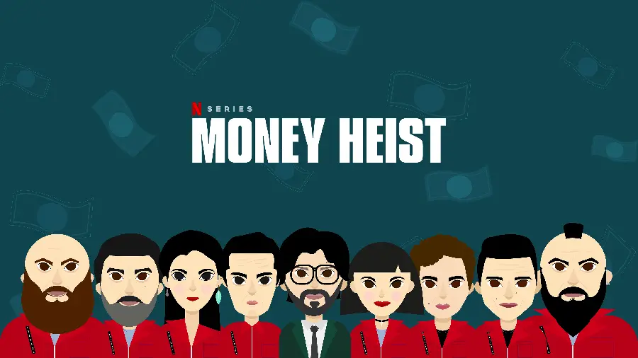 والپیپر و بک گراند سرقت پولی Money Heist با کیفیت فول اچ دی