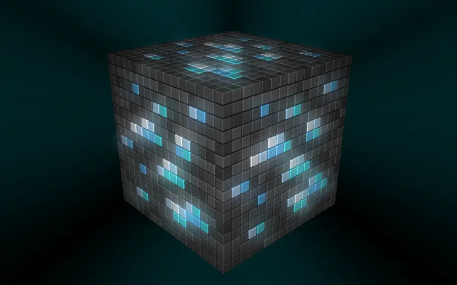 تصویر متفاوت بلوک الماس Minecraft با کیفیت 4K