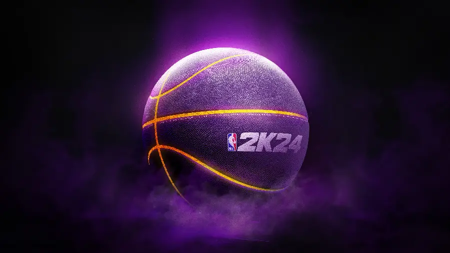 عکس اکشن NBA 2K24 با پس زمینه بنفش و کیفیت HD