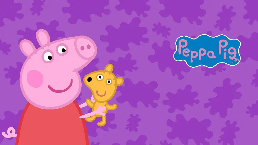 عکس پپا پیگ و عروسک خرسی با کیفیت بالا Peppa Pig