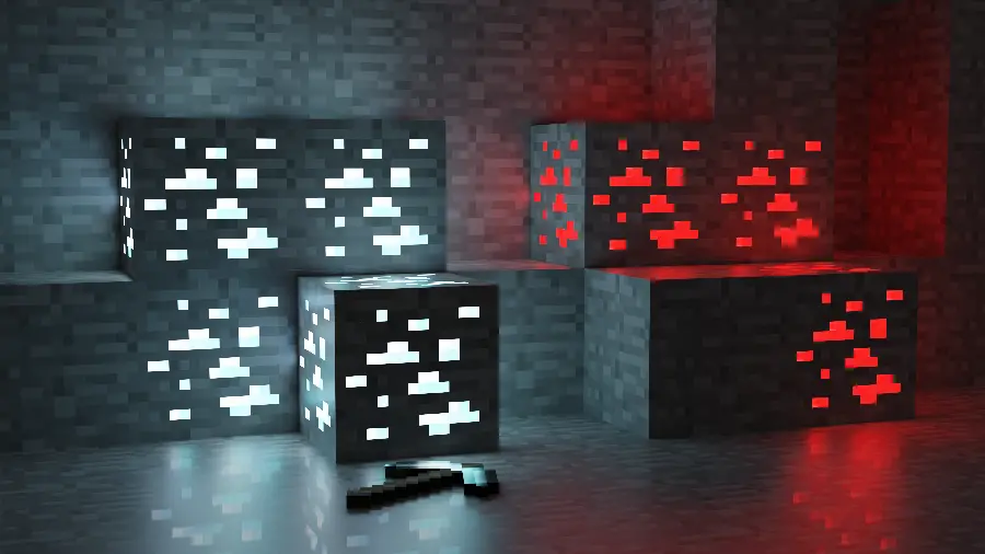 عکس باشکوه بلوک الماس Minecraft با کیفیت بالا