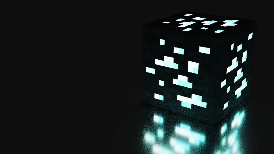 تصویر شیک بلوک الماس Minecraft با کیفیت 4K