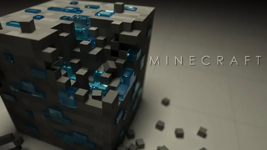عکس گیرا بلوک الماس Minecraft با کیفیت بالا