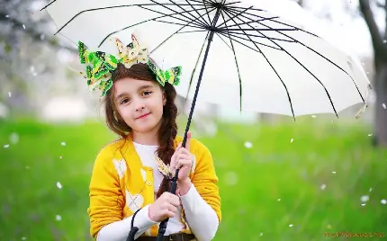 عکس کودکانه چتر دخترانه با کیفیت Full HD برای دانلود