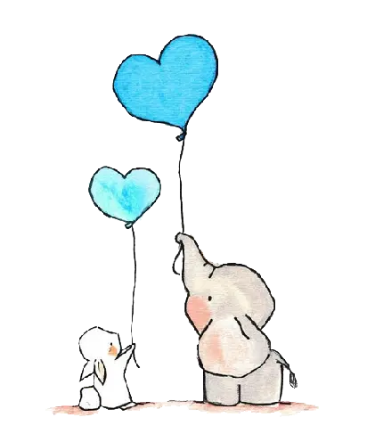 تصویر فیل کارتونی دوربریده شده برای png