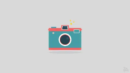 تصویر زمینه دوربین نقاشی شده زیبا و هنری