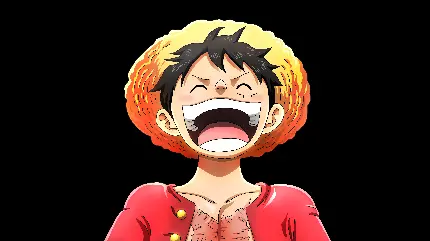 تصویر لوفی Luffy در حال خنده از انیمه One Piece