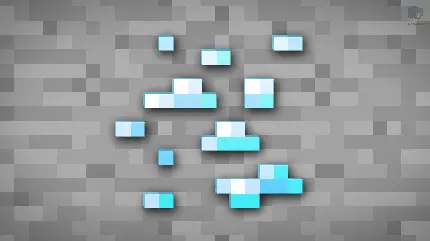 چاپ پوستر عکس مینیمال بلوک الماس Minecraft با کیفیت بالا
