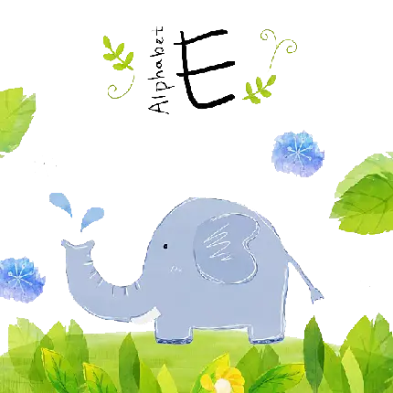 دانلود رایگان فیل کارتونی رنگی PNG برای چاپ E با حرفه