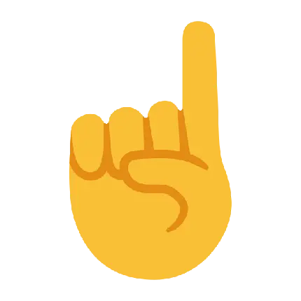 عکس PNG دست اشاره با انگشت زرد با کیفیت فول اچ دی