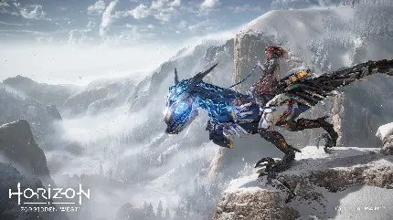 عکس جذاب گیم پلی بازی Horizon Forbidden West با شخصیت الوی