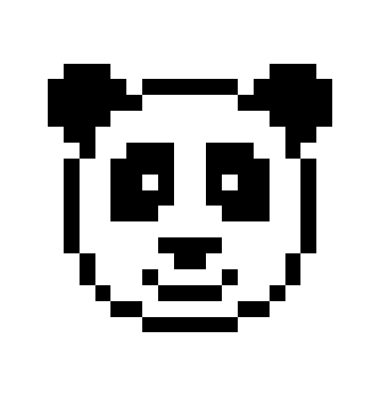 عکس زمینه نقاشی دیجیتالی خرس پاندا با فرمت PNG