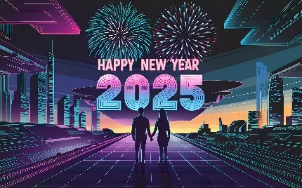 چاپ پوستر تبریک 2025 عکس نوشته