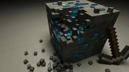 چاپ پوستر عکس عالی بلوک الماس Minecraft با کیفیت بالا