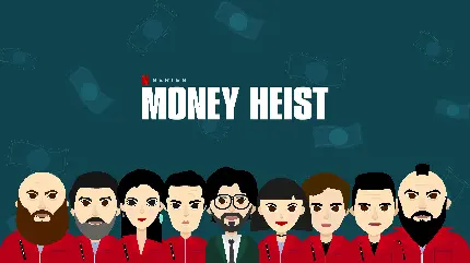 والپیپر و بک گراند سرقت پولی Money Heist با کیفیت فول اچ دی